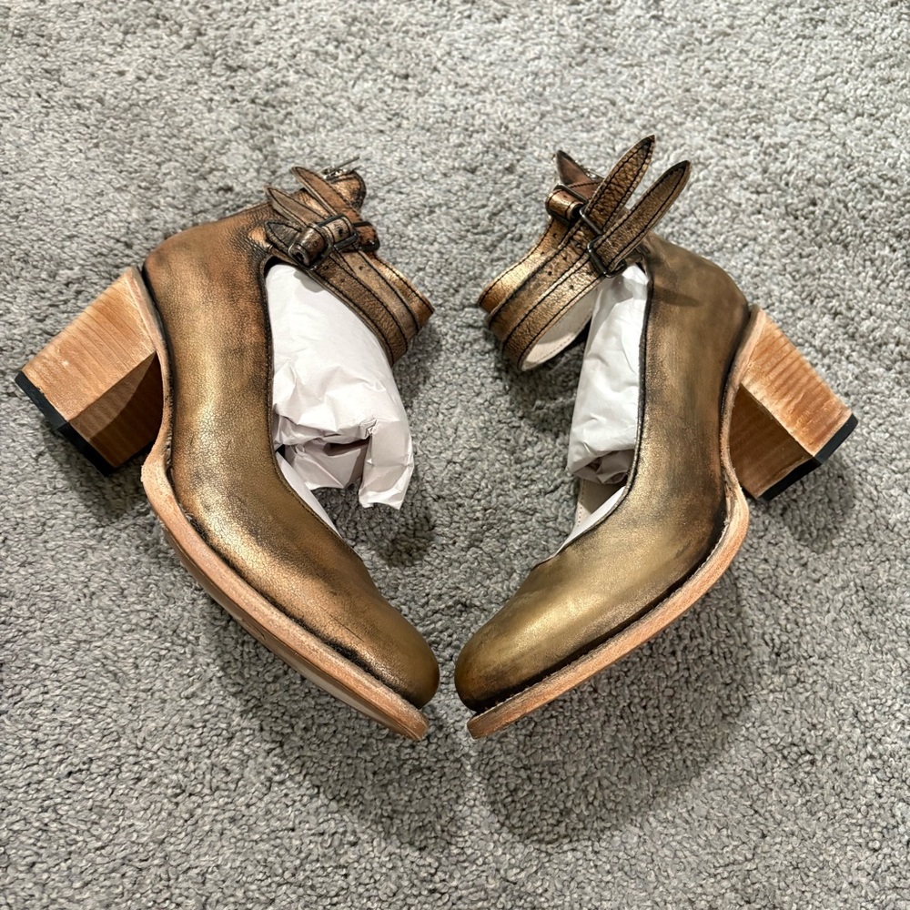 Freebird New In Box Randi Leather Buckles Shoes In Bronze Size 11 RARE Color - Picture 10 of 16